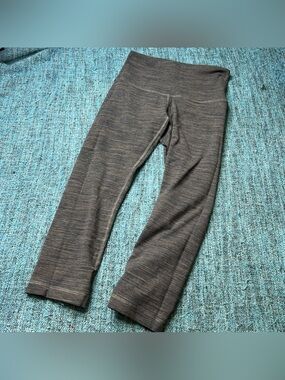 Lululemon Wunder Under High Rise Cropped Leggings Heathered Gray Women's 6